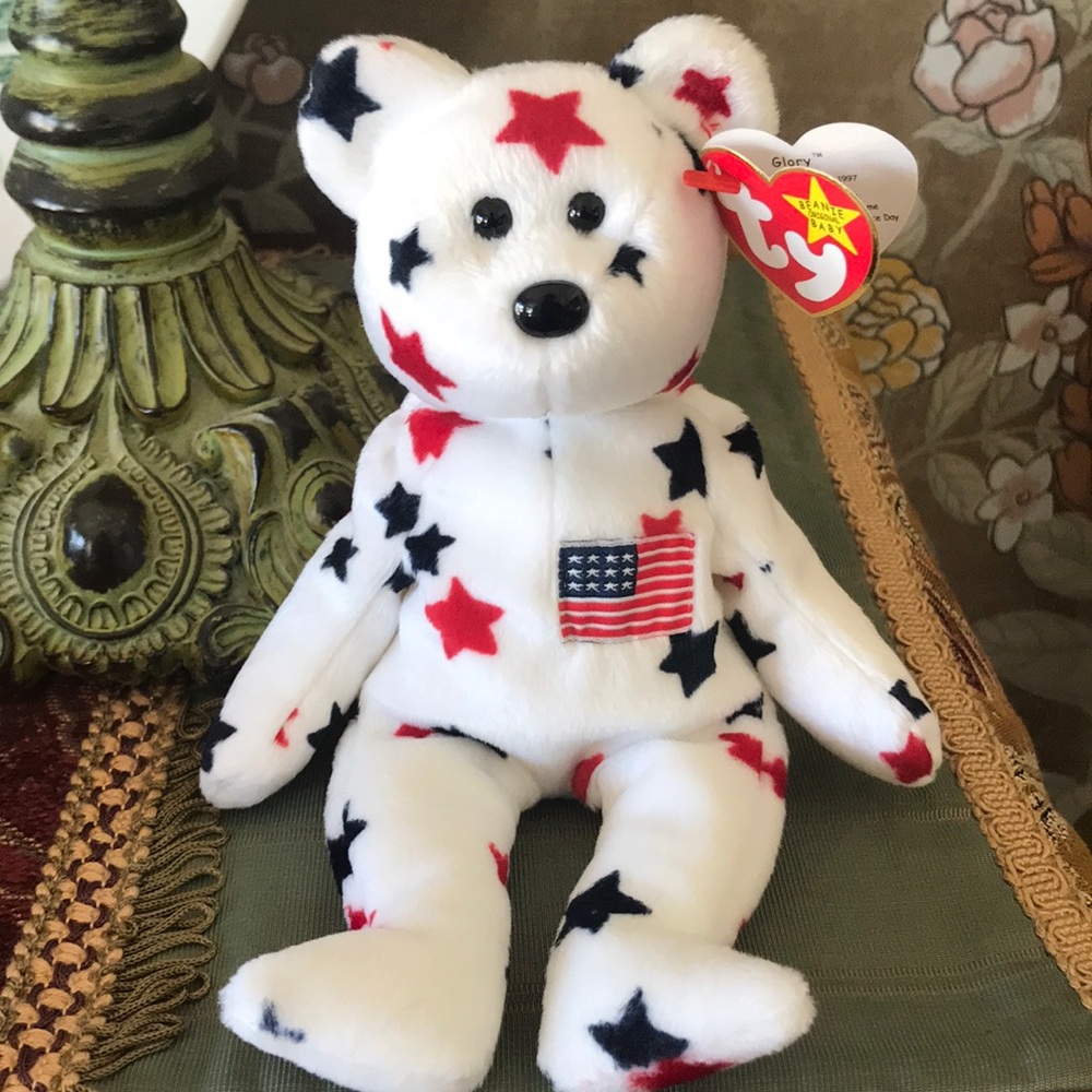Rare Ty Glory bear Beanie Baby 1997